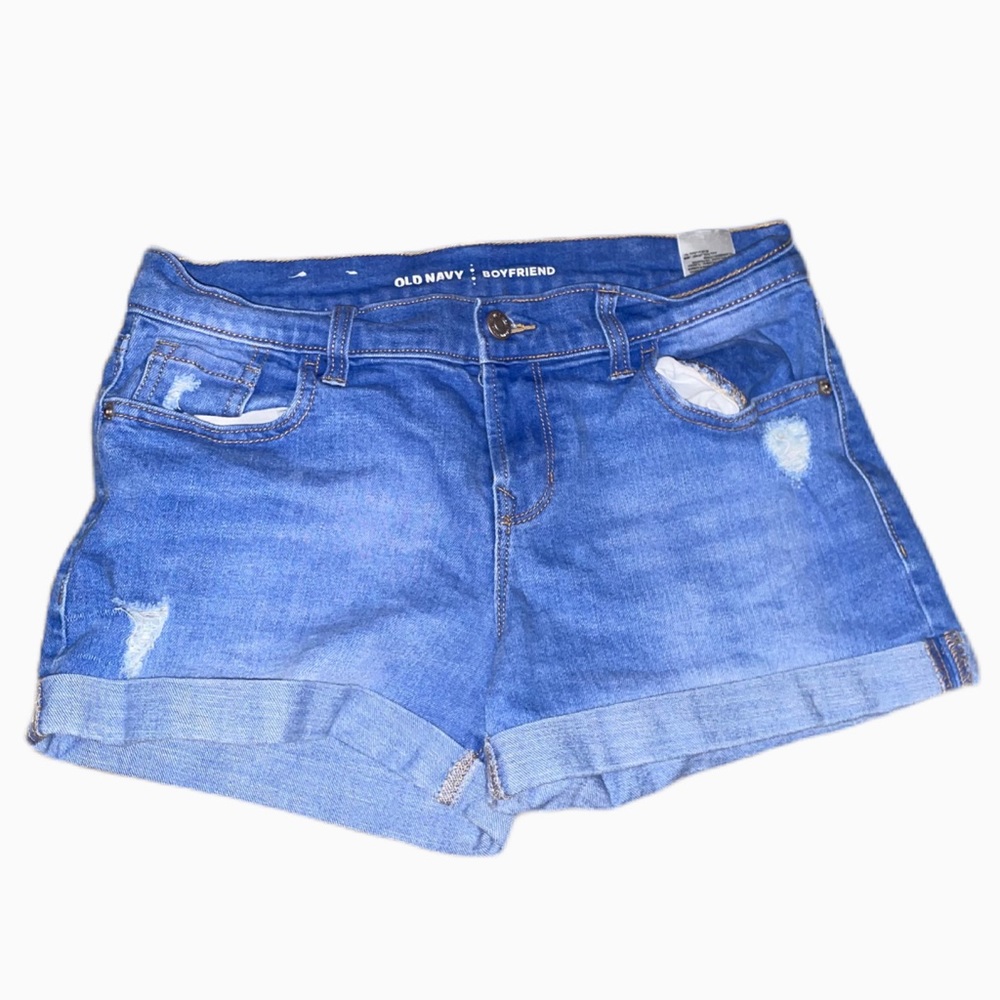 Old Navy Ripped Denim Shorts Size 4 Boyfriend Style